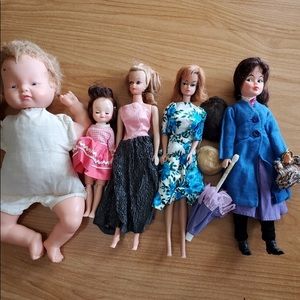 Vintage Barbies and Baby Doll
